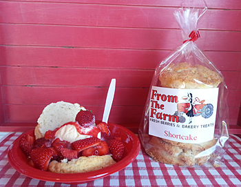 Fresh berries and home made shortcake direct From the Farm Treats, Burlington, WA 