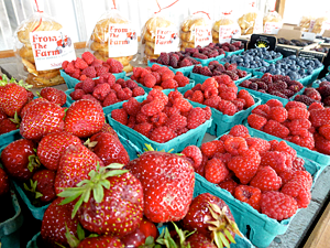 Fresh picked Washington Berries at From the Farm Treats-Bringing Locally Grown Berries into the Fresh Baked Goodies for Burlington, Washington