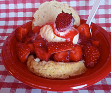 Fresh, locally grown strawberries and shortcake, at From the Farm Treats-Bringing Locally Grown Berries into the Fresh Baked Goodies for Burlington, Washington